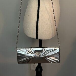 Silver Convertible Clutch